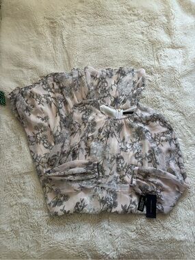 NWT Tommy Hilfiger Soft Pink Floral Print Long Sleeve Maxi Dress